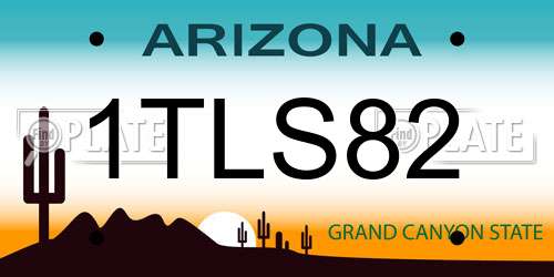 1TLS82 Arizona License Plate