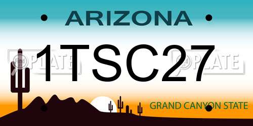 1TSC27 Arizona License Plate