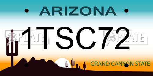 1TSC72 Arizona License Plate