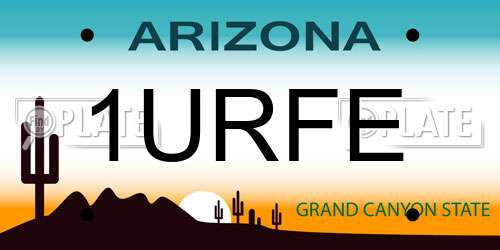 1URFE Arizona License Plate