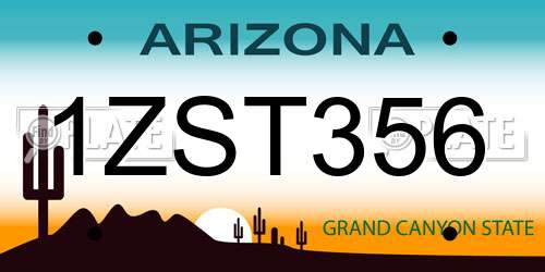 1ZST356 Arizona License Plate