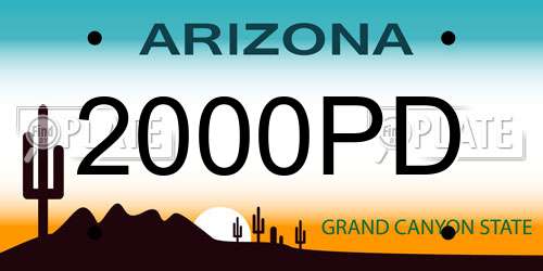 2000PD Arizona License Plate