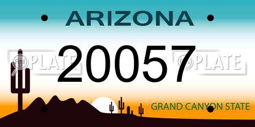 20057 Arizona License Plate