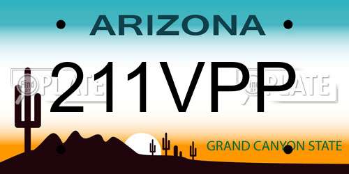 211VPP Arizona License Plate