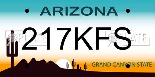 217KFS Arizona License Plate