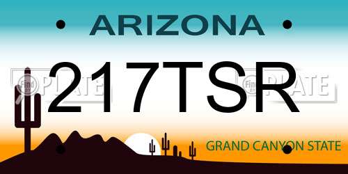 217TSR Arizona License Plate