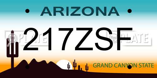 217ZSF Arizona License Plate