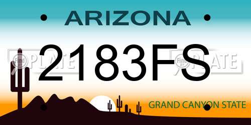 2183FS Arizona License Plate