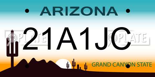 21A1JC Arizona License Plate