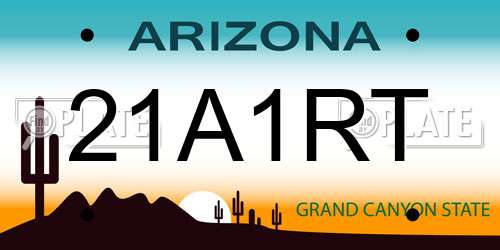 21A1RT Arizona License Plate