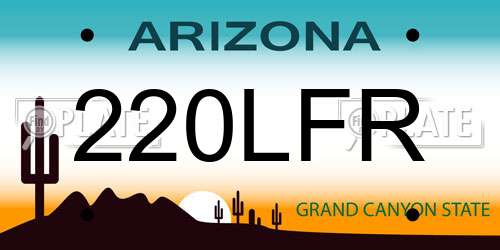 220LFR Arizona License Plate