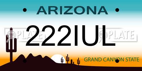 222IUL Arizona License Plate