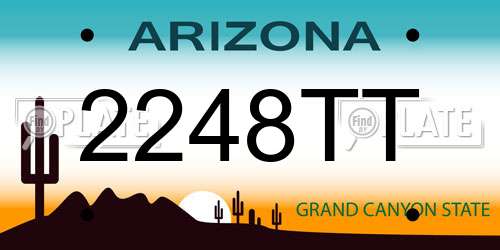 2248TT Arizona License Plate