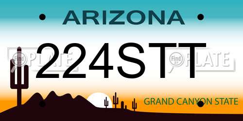224STT Arizona License Plate