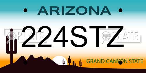 224STZ Arizona License Plate