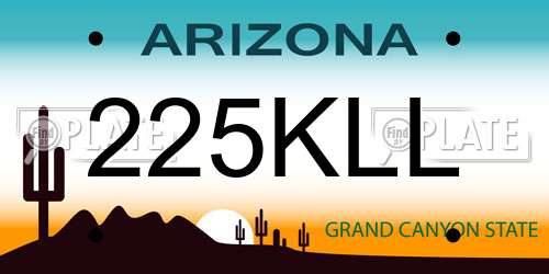 225KLL Arizona License Plate