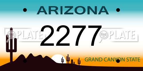2277 Arizona License Plate