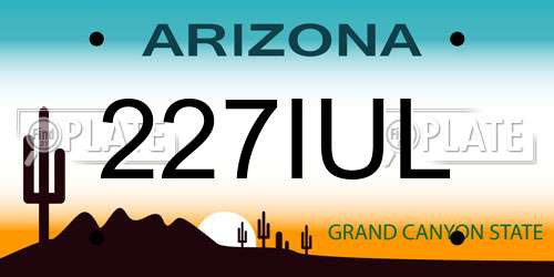 227IUL Arizona License Plate