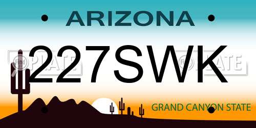 227SWK Arizona License Plate