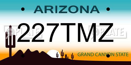 227TMZ Arizona License Plate