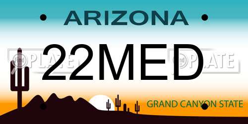 22MED Arizona License Plate