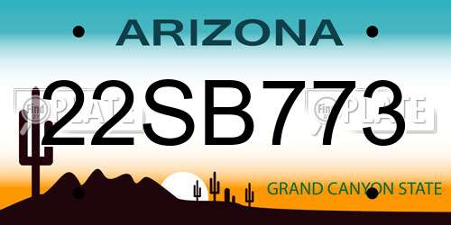 22SB773 Arizona License Plate