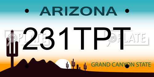 231TPT Arizona License Plate