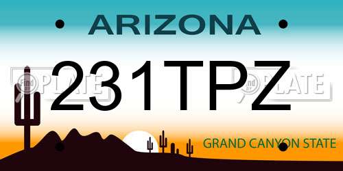 231TPZ Arizona License Plate