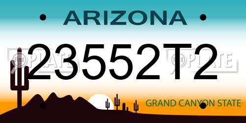 23552T2 Arizona License Plate