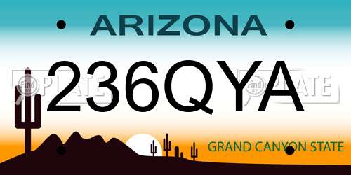 236QYA Arizona License Plate