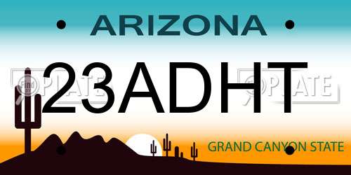 23ADHT Arizona License Plate
