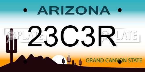 23C3R Arizona License Plate