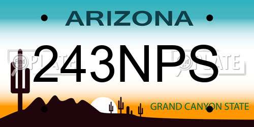 243NPS Arizona License Plate