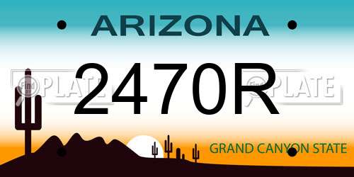 2470R Arizona License Plate