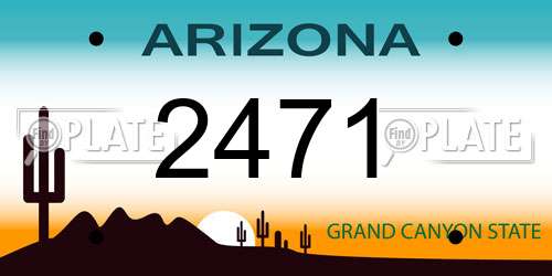 2471 Arizona License Plate