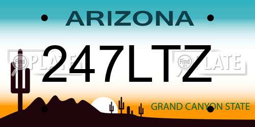 247LTZ Arizona License Plate
