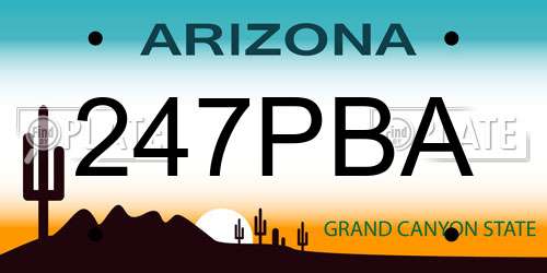 247PBA Arizona License Plate