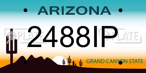2488IP Arizona License Plate