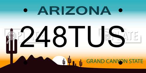 248TUS Arizona License Plate