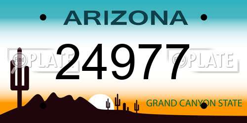 24977 Arizona License Plate
