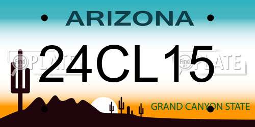 24CL15 Arizona License Plate