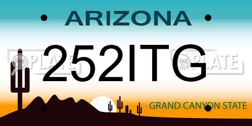 252ITG Arizona License Plate