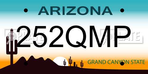 252QMP Arizona License Plate