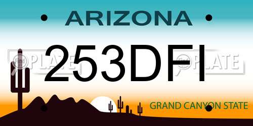 253DFI Arizona License Plate
