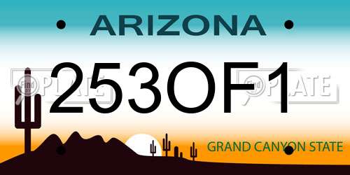 253OF1 Arizona License Plate