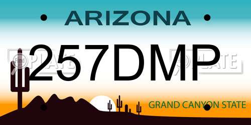 257DMP Arizona License Plate