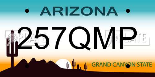 257QMP Arizona License Plate