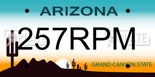257RPM Arizona License Plate