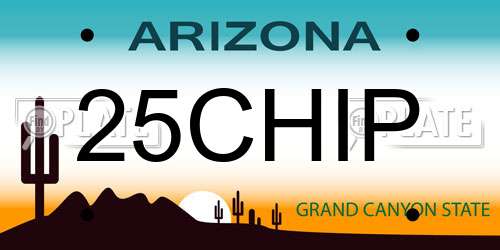 25CHIP Arizona License Plate