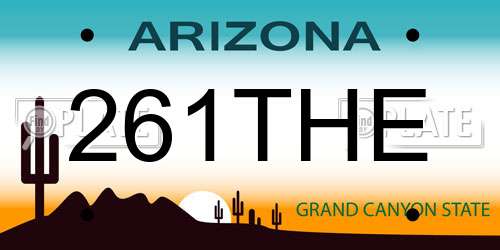 261THE Arizona License Plate